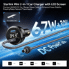 Starlink Mini 100W 2-in-1 Car Charger with 3M Type-C to DC Cable