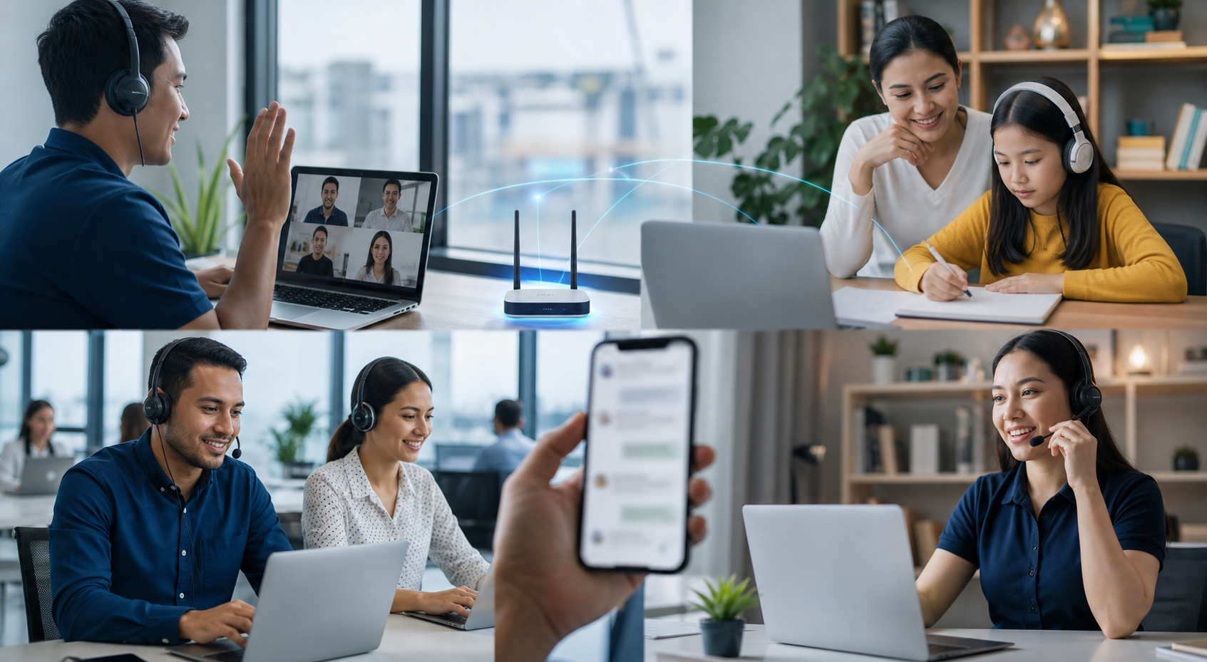 Remote internet support for work, learning, and communication