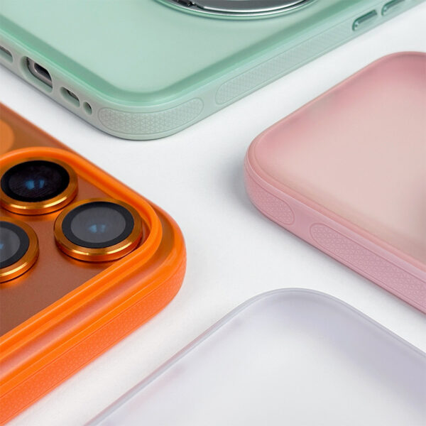 Matte Shockproof iPhone 18 Case with 360° Rotating Ring Stand, Thickened PC Hard Shell