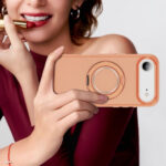 Matte Shockproof iPhone 18 Case with 360° Rotating Ring Stand, Thickened PC Hard Shell