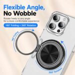 Carbon Fiber Magnetic Ring Phone Holder with 360° Rotation, MagSafe Compatible