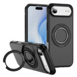 Matte Shockproof iPhone 18 Case with 360° Rotating Ring Stand, Thickened PC Hard Shell