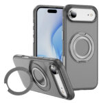 Matte Shockproof iPhone 18 Case with 360° Rotating Ring Stand, Thickened PC Hard Shell