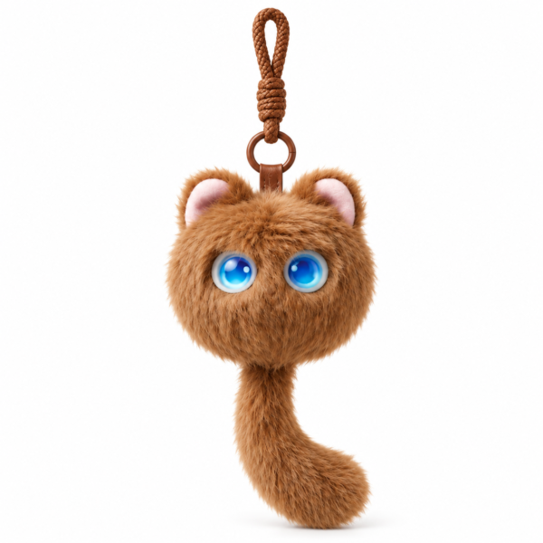 AI Smart Plush Pet Keychain with Expressive Eyes, Voice Interaction & Emotional Companion