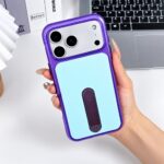 Shockproof iPhone 18 Case with Foldable Kickstand, Matte Thickened PC Hard Shell