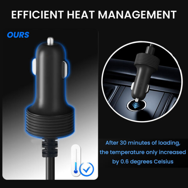 Patent Starlink Mini 16 AWG Cigarette Lighter to DC Power Adapter Power Cable Car Charging Cord Starlink Mini Power Cable