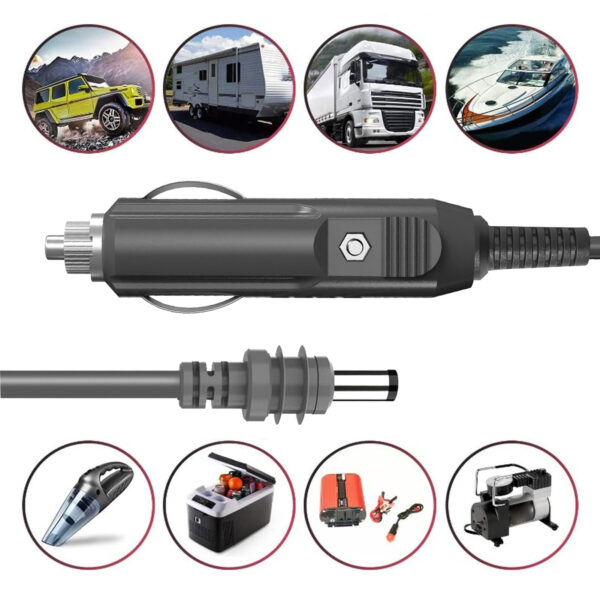 18AWG Waterproof DC Car Charger Cable with Cigarette Lighter Plug for Starlink Mini
