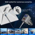 12V-24V Cigarette Lighter to DC Power Cable for Starlink Mini with LED Socket, USB-C & USB-A Ports