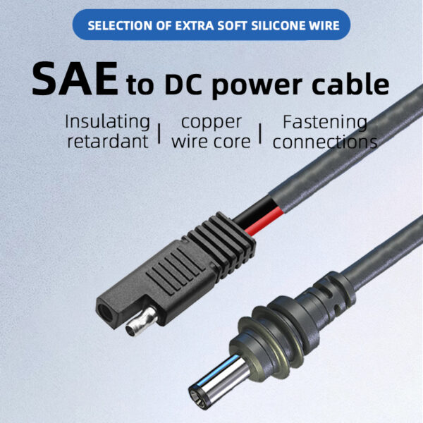High Quality SAE to DC Power Cable for Starlink Mini DC Power Cable From Source 18AWG DC Compatible with Starlink Mini