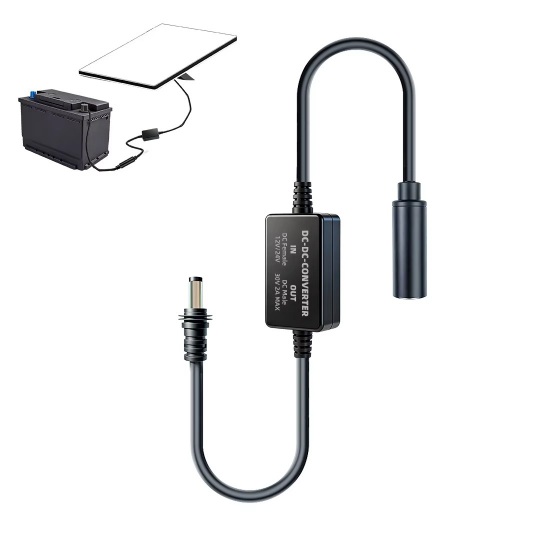 Starlink Mini DC-DC Power Converter Cable, 12V/24V to 30V 2A for Battery, Solar & RV