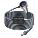 Starlink Mini 12V-24V to 30V 2A Car Charger with DC Step-Up Converter, Digital Display & Dual USB Ports