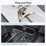 Starlink Mini 12V-24V Car Power Cable with QC 3.0 & PD 30W Fast Charging, DC 5.5×2.1mm Connector