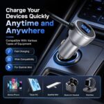 Starlink Mini 12V-24V to 30V 2A Car Charger with DC Step-Up Converter, Digital Display & Dual USB Ports