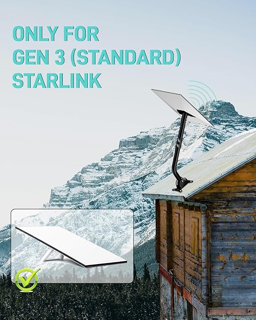 Gen 3 Starlink Mounting Kit - Durable Outdoor Satellite Dish Installation Accessories