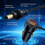 Starlink Mini 12V-24V Car Power Cable with QC 3.0 & PD 30W Fast Charging, DC 5.5×2.1mm Connector